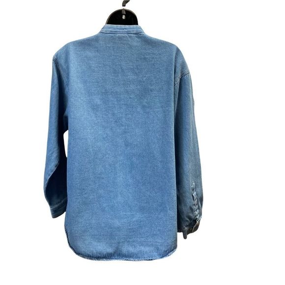 Blue Button Down Denim Shirt - Picture 2 of 6